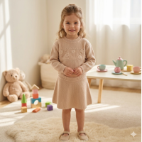 G11130TOD: Girls True Bubble Knit Jumper & Skirt Outfit (2-4 Years)